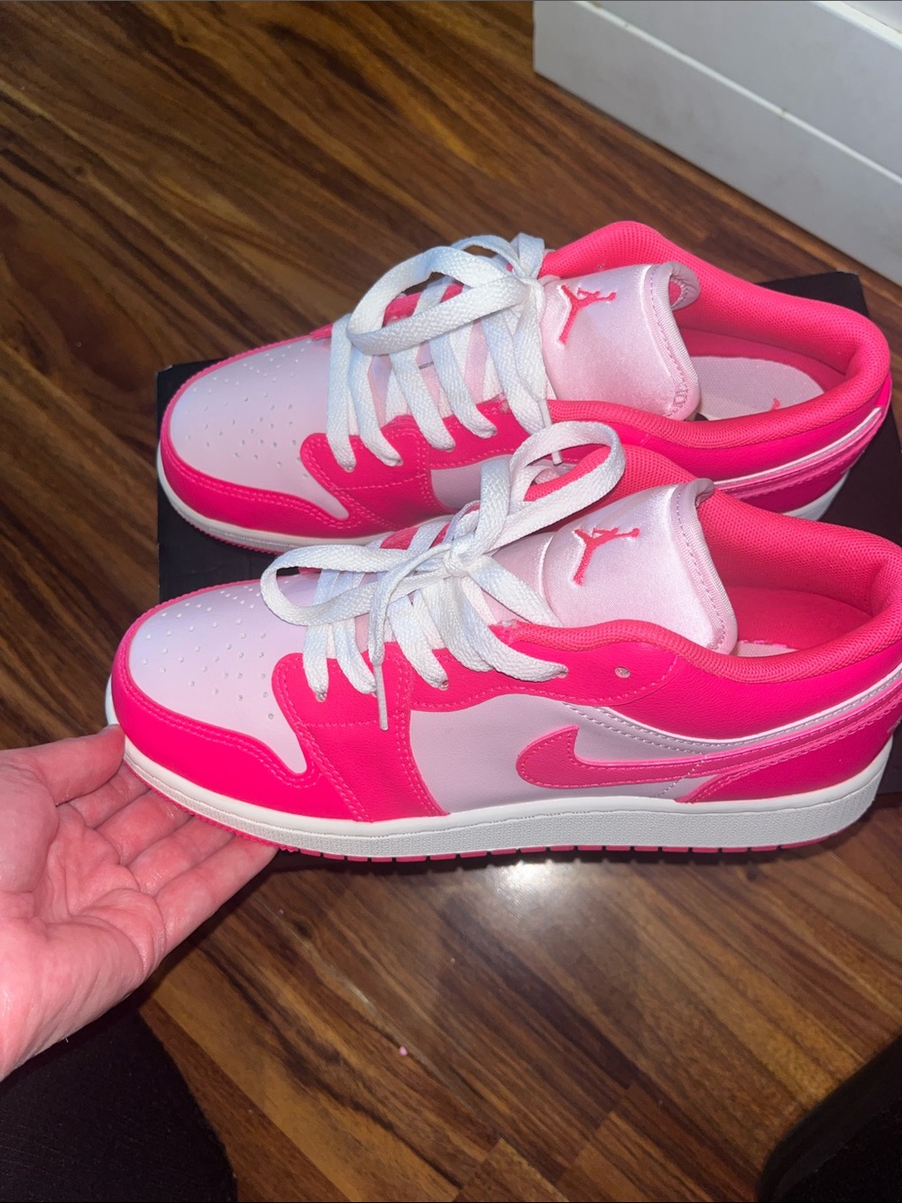 Nike Air Jordan Low Top Sneakers - Light Pink & Hot Pink. Brand New. Youth 6.5 - Picture 3 of 9